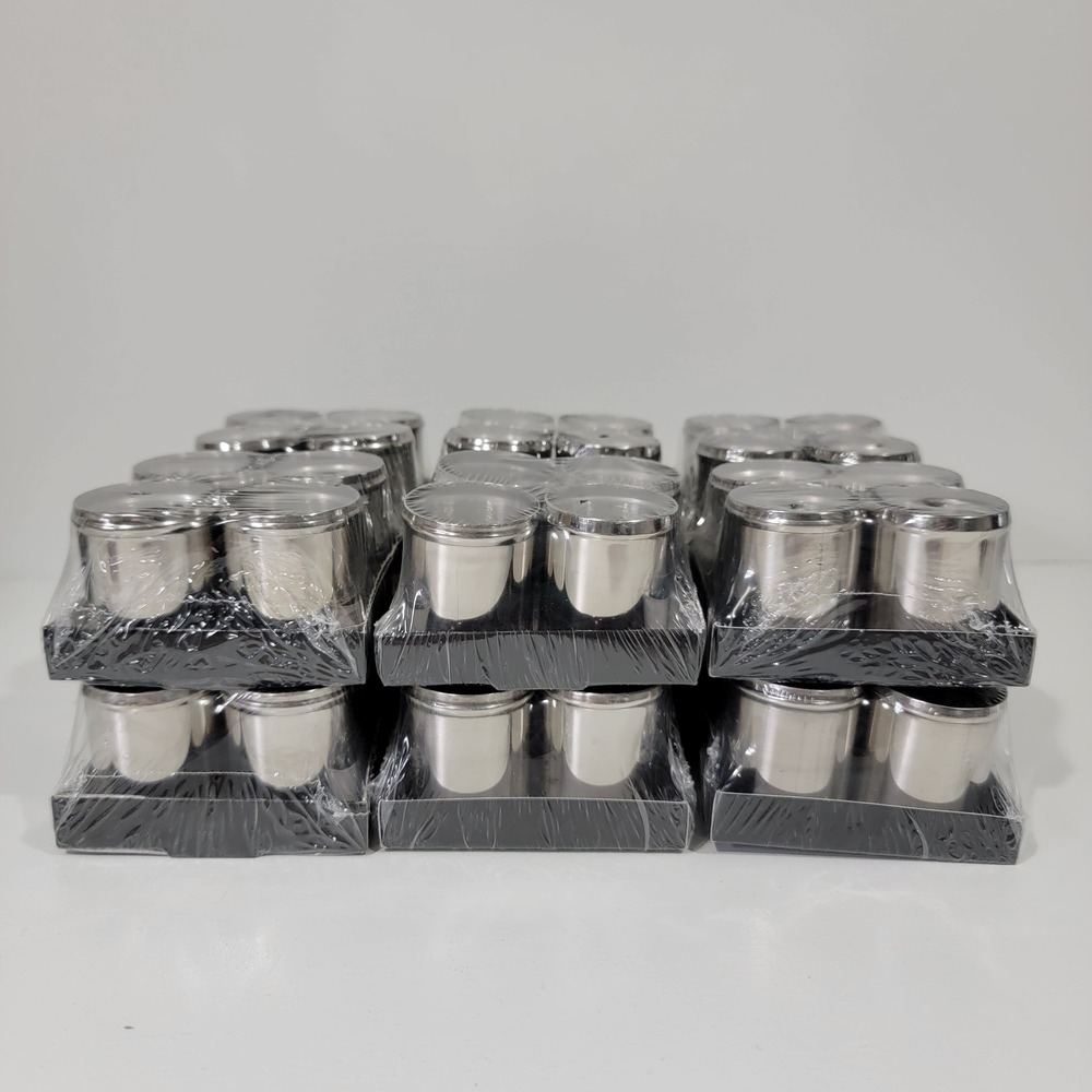 12 Sets of 4 pack silver metal napkin holder rings